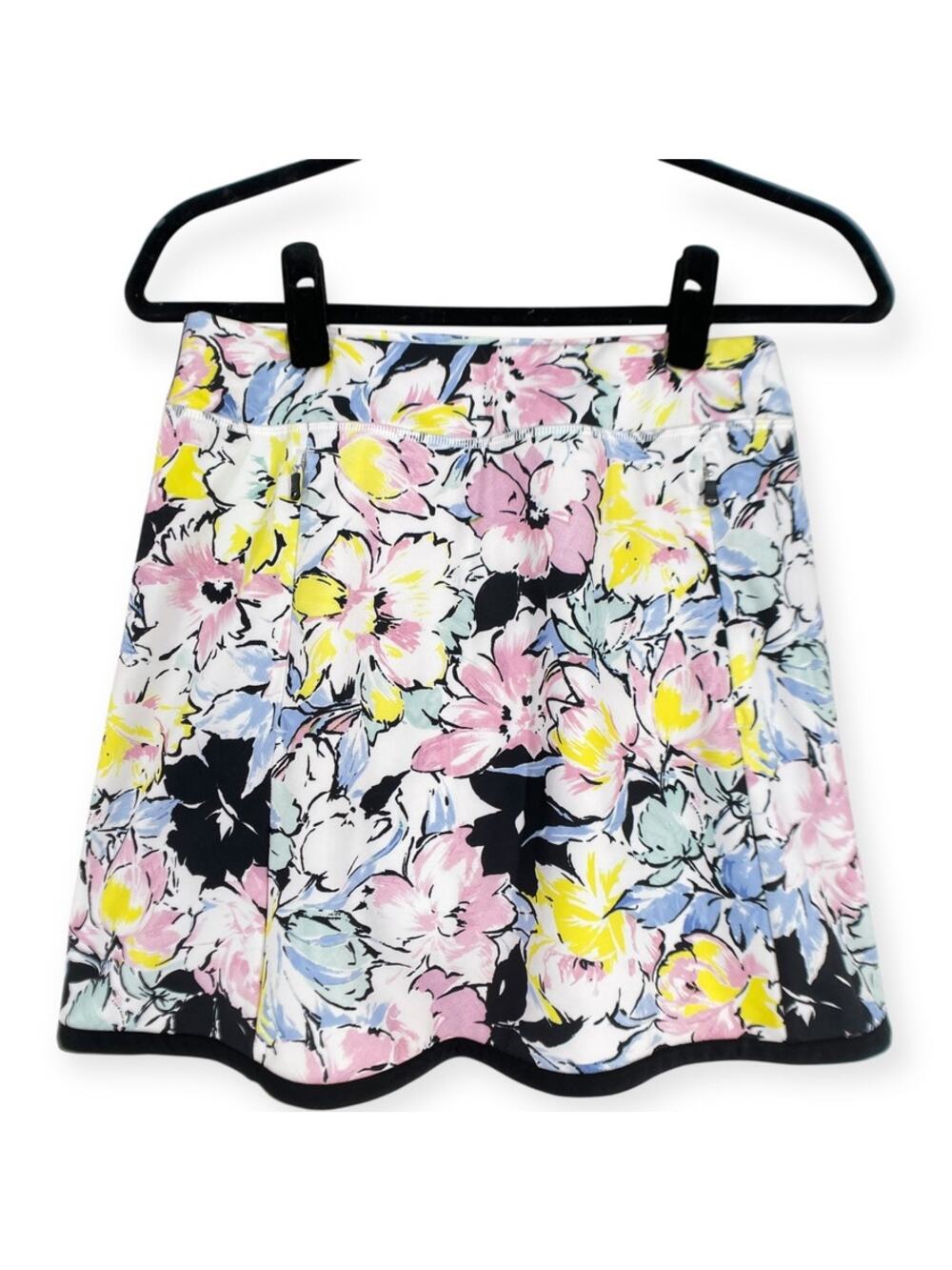 Ralph Lauren RLX Pastel Floral Colorful Golf Skirt Skort Shorts Zip Pockets XS